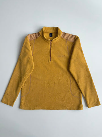 Mont-bell Mustard Fleece Quarter Zip Pullover (M)