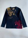 Big Train Premium Phoenix Dragon Embroidered Full Sleeve T-shirt (L)