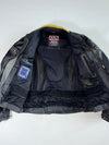 IXS Yellow Flame Genuine Leather Motorcycle Racing Jacket Padded (XL)