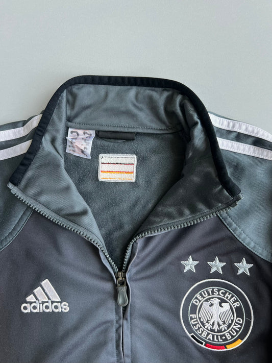 Adidas Germany DFB Deutscher Fussball-Bund Track Jacket Grey 3-Stripes Football (S/M)