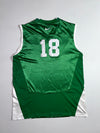 Nike Green & White Sleeveless Basketball Jersey #18 (XL)
