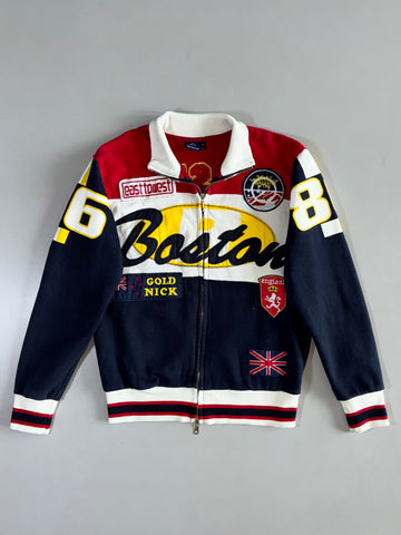 Kalamton “Boston” Patchwork Racing Track Jacket (S)