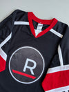 Athletic Knit Hockey Jersey – Black x Red (2XL)
