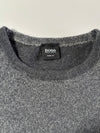 Hugo Boss Slim Fit Colorblock Knit Sweater – Charcoal Grey (XS)