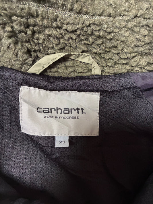 Carhartt WIP | Olive Sherpa Fleece Full-Zip Jacket | (S)