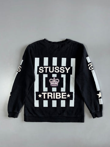 Stussy Tribe Graphic Black Crewneck Sweatshirt (M)