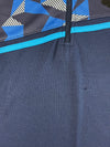 Kappa Retro Geometric Quarter-Zip Navy Track Pullover (L)