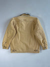 Marlboro Classics Tan Canvas Work Jacket with Leather Collar and Plaid Lining (XL)