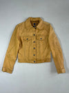 GAP Mustard Tan Leather Trucker Jacket, Women’s (XS)
