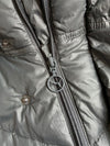 Puma Charcoal Grey Puffer Jacket – Burgundy Lined, Cargo Pockets (XL)