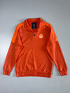 “Yachting Normandie Orange Colorblock Quarter Zip Sweatshirt”(M)
