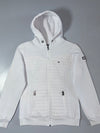 Tommy Hilfiger Quilted Panel Full Zip Hoodie White (S)