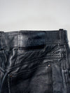 Vintage Louis Black Leather Five Pocket Biker Pants (W:28) (L:36)