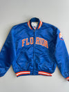 Vintage Starter Florida Gators Satin Snap Button Varsity Bomber Jacket Royal Blue (M)