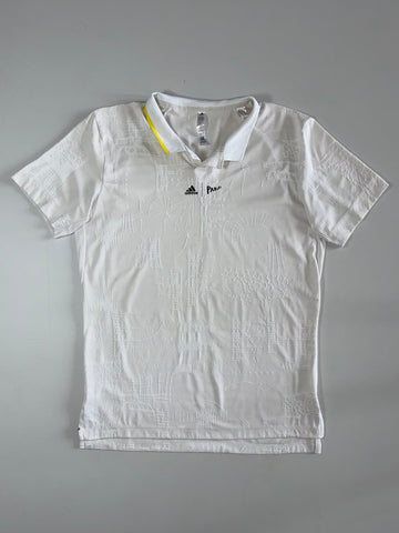 Adidas Parley Ocean Plastic Embossed Polo Shirt White Men’s (L)