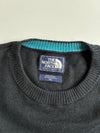 The North Face Contrast Collar Knit Sweater – Black/Teal (XL)