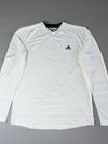 Adidas Long Sleeve V-Neck Football Jersey — White & Black | Climacool (XL)