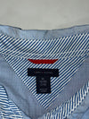 Tommy Hilfiger Light Blue Long Sleeve Shirt – Striped Collar Lining, Chest Pocket (M)