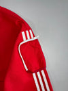 Adidas 3-Stripe Red Crewneck Sweatshirt with Sleeve Utility Pocket (S/M)
