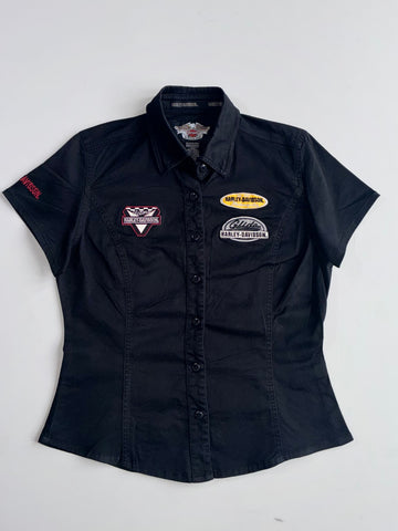 Harley Davidson Patchwork Button-Up Shirt Women’s (XS/S)