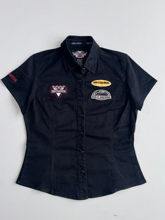 Harley Davidson Patchwork Button-Up Shirt Women’s (XS/S)