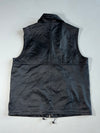 Vintage Black Leather Utility Cargo Vest (XL)