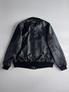 Unkut Premium Gear Black Leather Bomber Jacket (XL)
