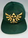 Vintage Zelda Green Gold Embroidered Snapback Cap (Adjustable)