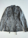 Vintage Wit And Wisdom Grey Distressed Leather Field Jacket Women’s (M)