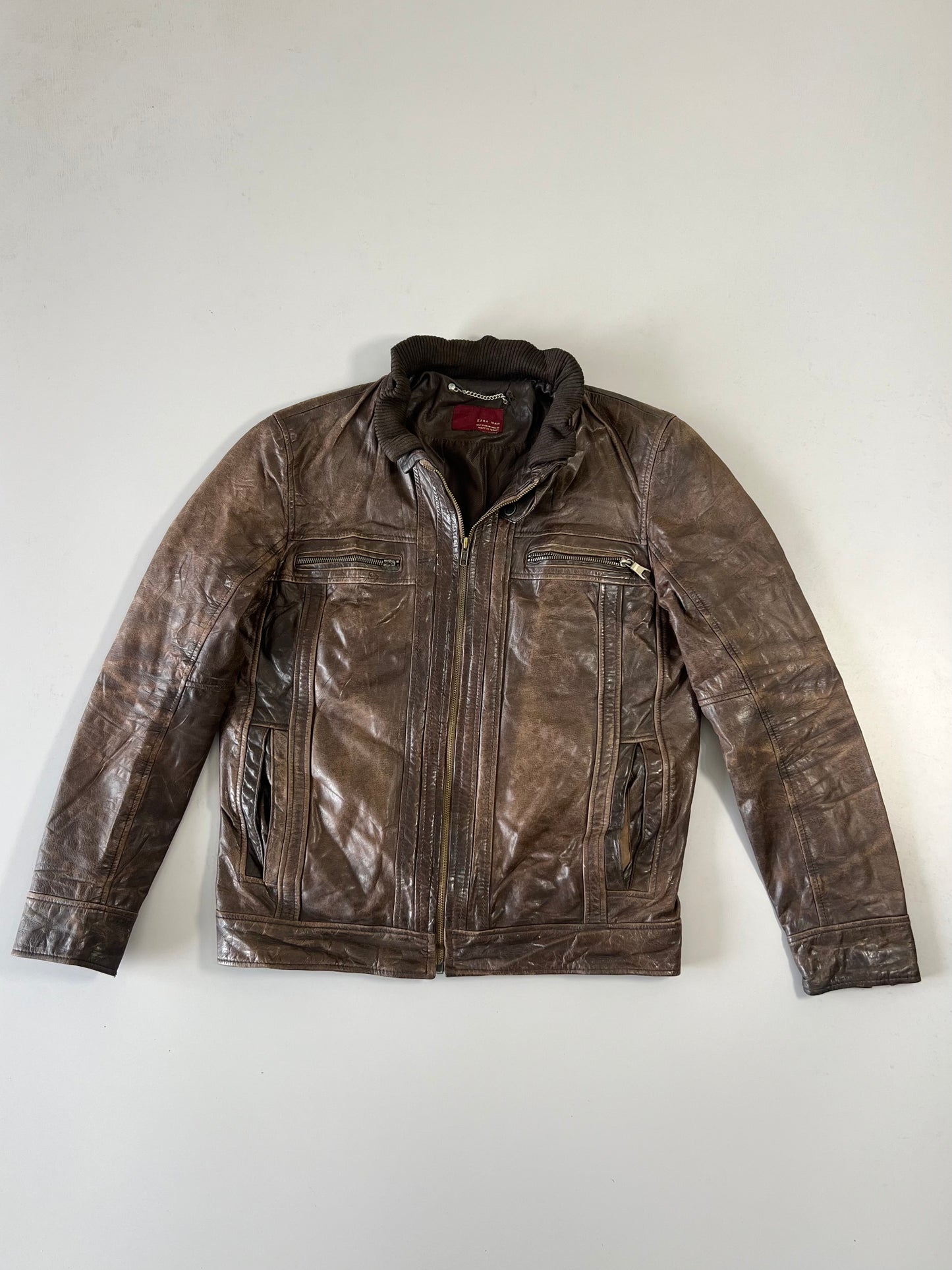 ZZara Man Original Leather Jacket (M)