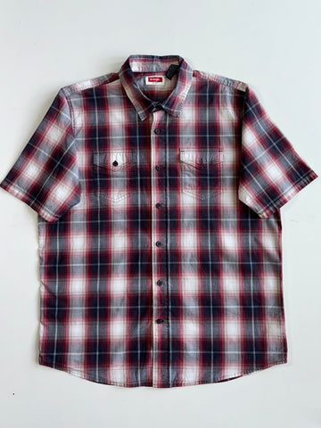 Wrangler Plaid Short Sleeve Button-Up Shirt (XL)
