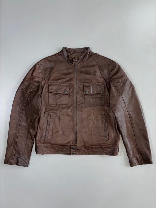 Vintage Brown Premium Original Leather Jacket (XL)