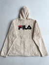 FILA Cream Sherpa Fleece Full-Zip Hoodie (XL)