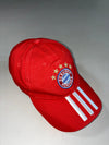 Adidas FC Bayern München Red Strapback Cap – 5 Star Crest & 3 Stripes (Adjustable)