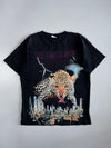 Marcelo Burlon County of Milan “The Time Is Now” Leopard City Graphic Tee Faded Black (XL)