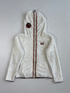 The North Face White Fluffy Fleece Zip Hoodie(S)