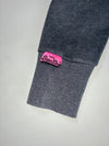 Superdry Vintage Charcoal & Pink Logo Pullover Hoodie (S)