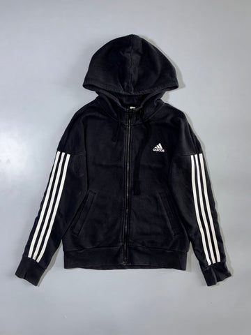 Adidas | 3-Stripe Zip Hoodie Black | (S)
