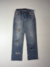 Diesel Embroidered Patch Jeans – Light Wash, Y2K(W:32) (L:44)