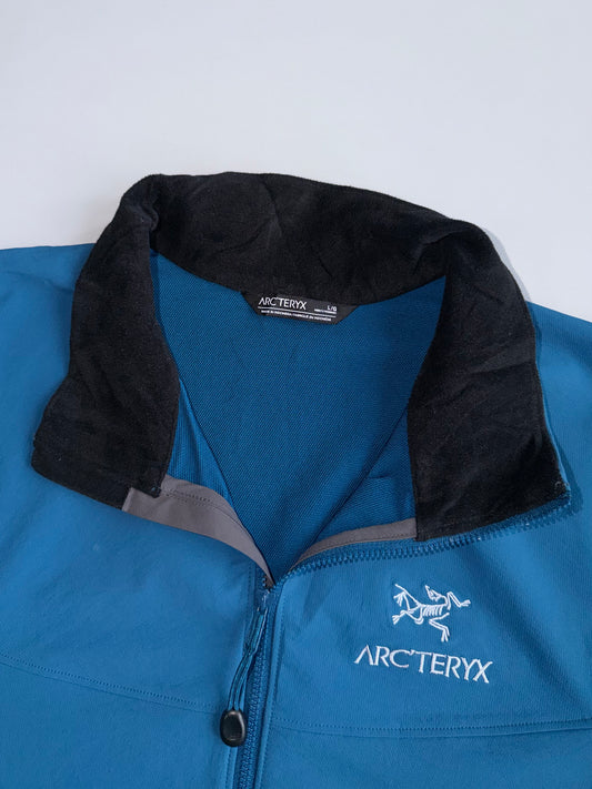 Arc’teryx Gamma Softshell water-resistant Jacket Blue Fleece Collar (L)