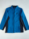 Spyder Blue Waffle Knit Full-Zip Fleece Jacket – Navy Side Panels (S)
