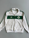 Adidas Originals NBA Boston Celtics Trefoil Three-Stripe Track Jacket in White & Green (XL)