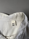 White Denim Jacket Floral Embroidered Sleeves Oversized Trucker Jacket Size (S)