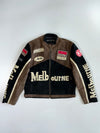 Vintage Skelton 1962 “Melbourne” Suede Leather Racing Moto Jacket  Benzene Patch Biker (L)