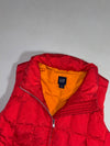 GAP Red Quilted Puffer Vest with Orange Lining (S)