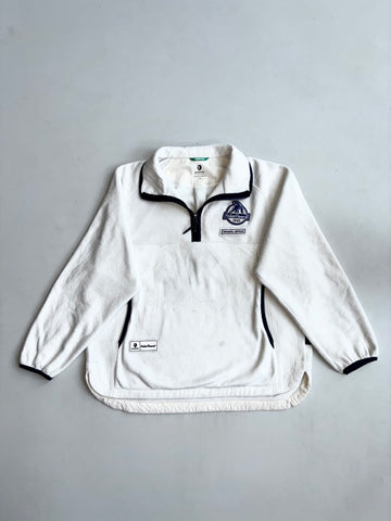 Vintage Black Yak White Polar Fleece Half Zip Pullover (L)