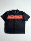Harley-Davidson Genuine MotorClothes Black/Orange Striped Button-Up Shirt (2XL)