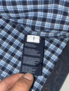Tommy Hilfiger Navy Cotton Harrington Jacket – Plaid Lined (L)