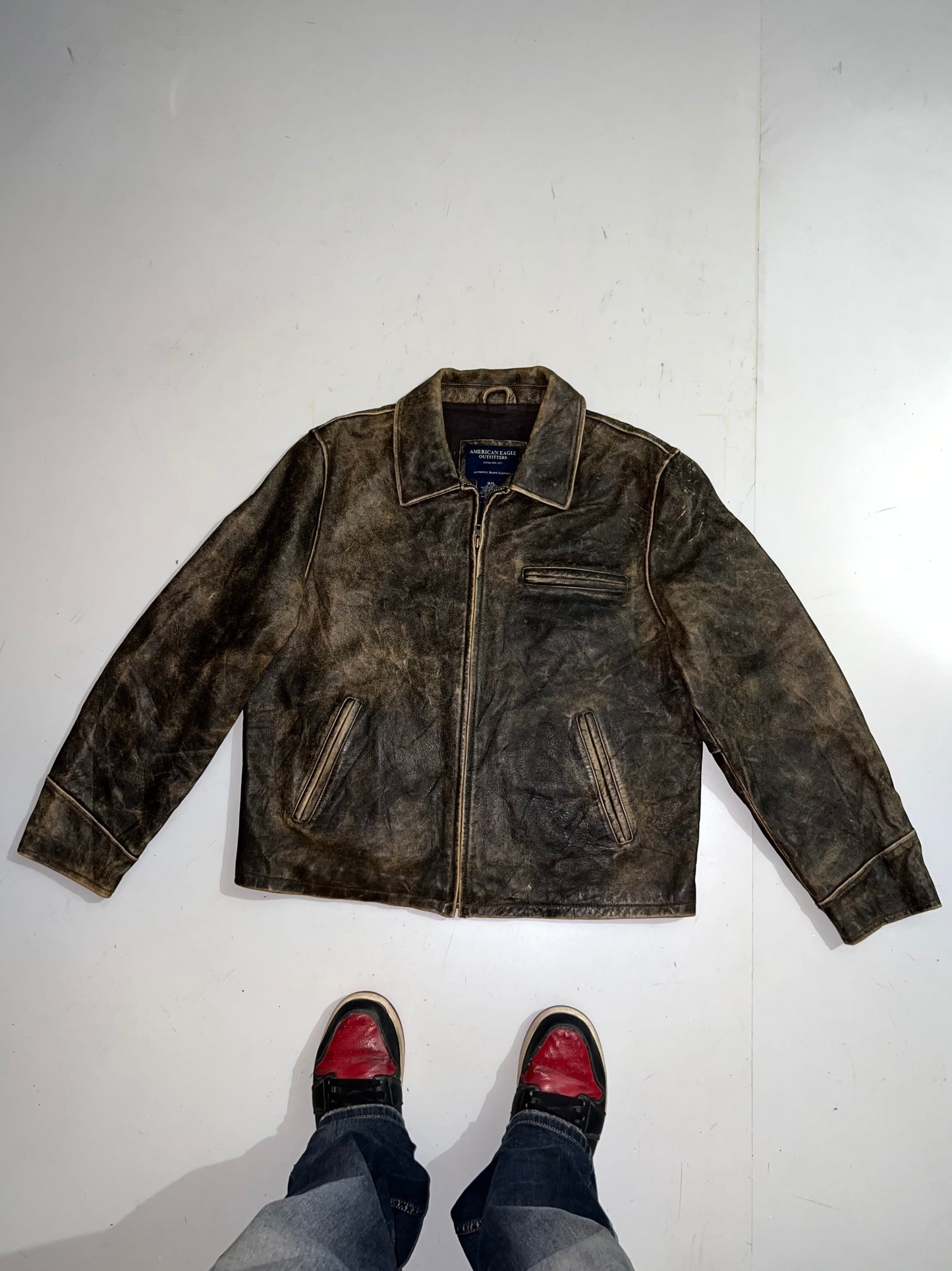 ZAmerican Eagle Original Leather Jacket (RARE) (L/XL)