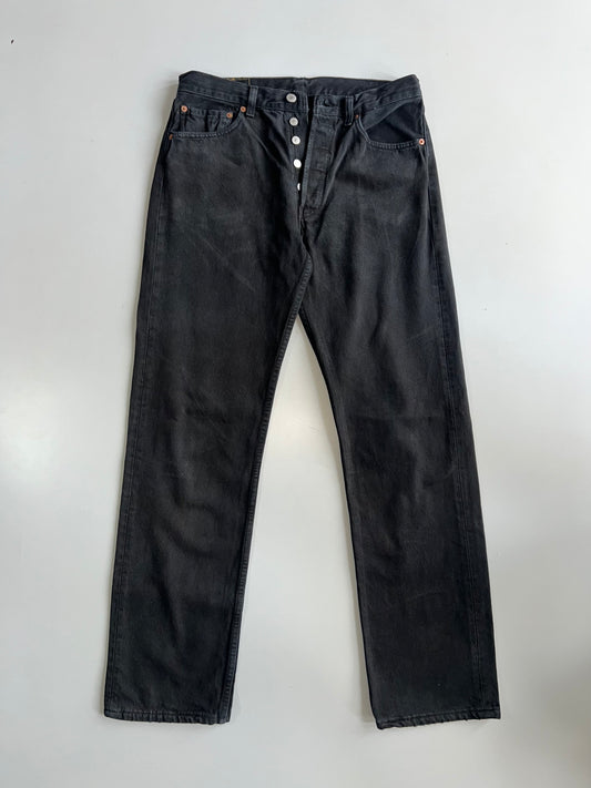 Levi’s 501 Black Denim Jeans (W:32) (L:42)